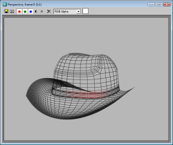 Wireframe rendered Hat